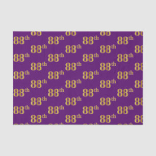Purple, Faux Gold 88th (Eighty-Eighth) Event Tissue Paper