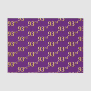 Purple, Faux Gold 93rd (Ninety-Third) Event Tissue Paper