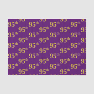 Purple, Faux Gold 95th (Ninety-Fifth) Event Tissue Paper