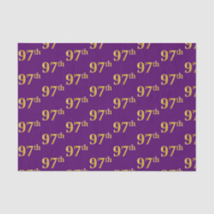 Purple, Faux Gold 97th (Ninety-Seventh) Event Tissue Paper