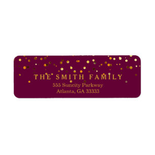 Purple Faux Gold Glitter Foil Confetti