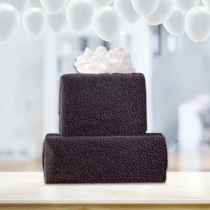 Purple Faux Grain Leather Wrapping Paper