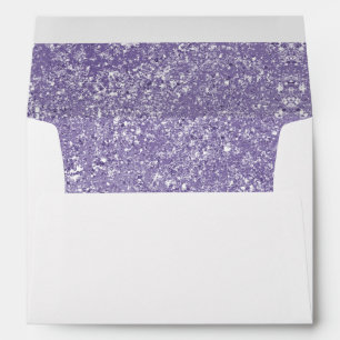 Purple Faux Sparkly Glitter Envelope