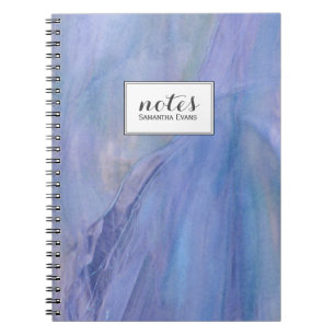 Purple Faux Stained Glass Personalised Watercolor Notebook