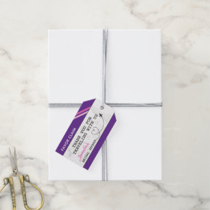 Purple Favour Claim Bridal Shower Gift Tags