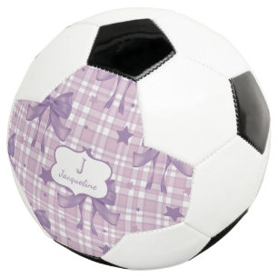 Purple Feminine Coquette Bows Football