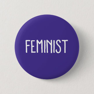 Purple Feminist Round Button