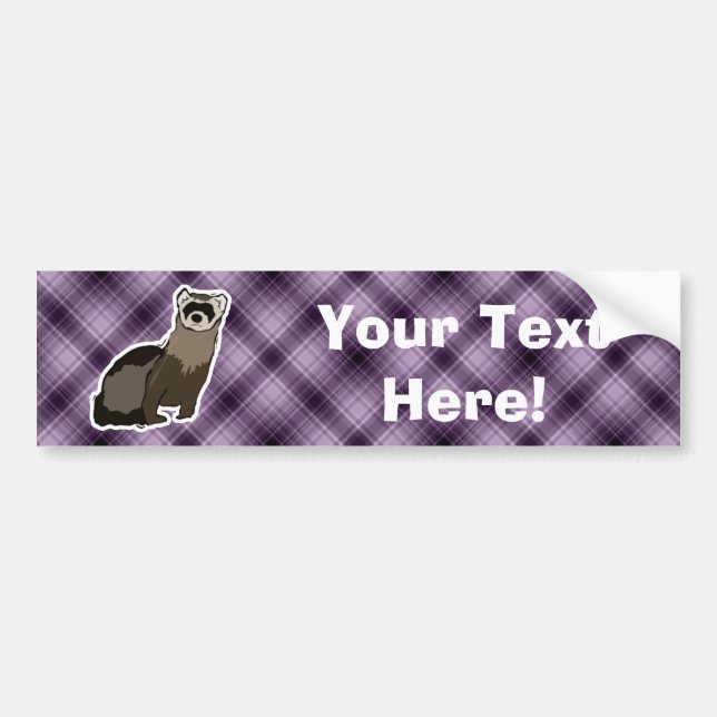 Purple Ferret Bumper Sticker (Front)