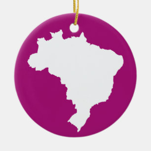 Purple Festive Brazil at Emporio Moffa Ceramic Tree Decoration