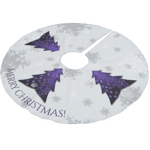 Purple Festive Christmas Tree Skirt