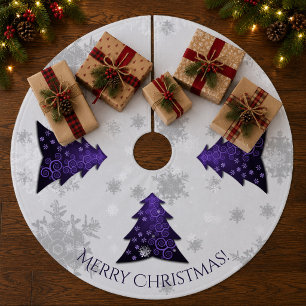 Purple Festive Christmas Tree Skirt