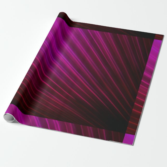 Purple Fiber Optic Fan Wrapping Paper (Unrolled)