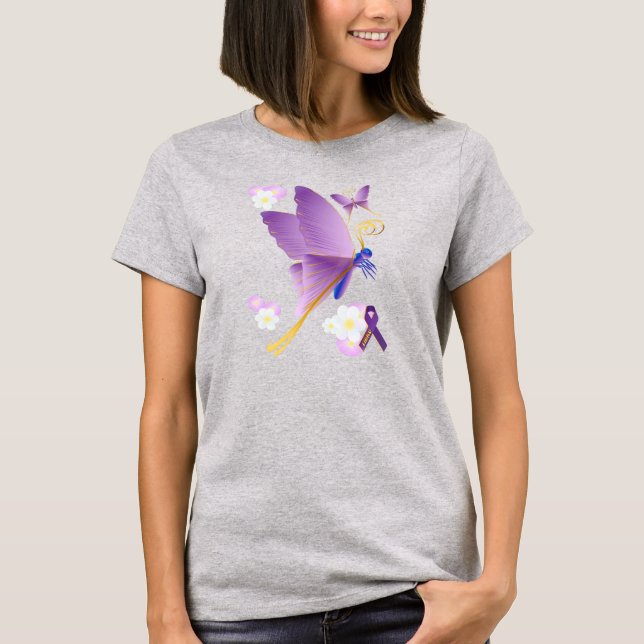Purple Fibro Awareness T-Shirt (Front)