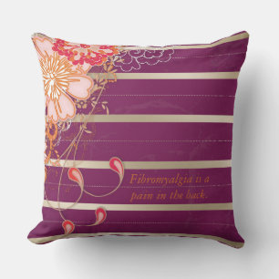 Purple Fibromyalgia Throw Pillow