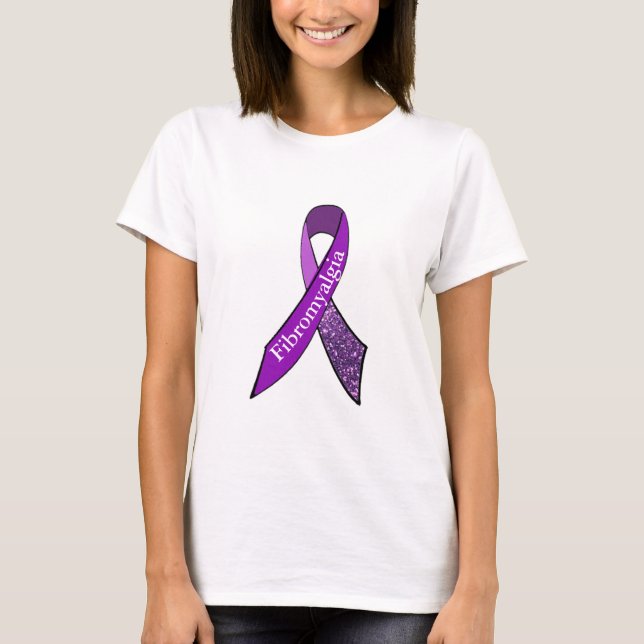Purple Fibromyalgia Womens Shirt (Front)