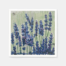 Purple Field Cocktail Paper Napkin