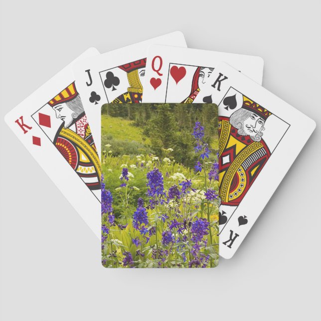 Purple Field Playing Cards (Back)