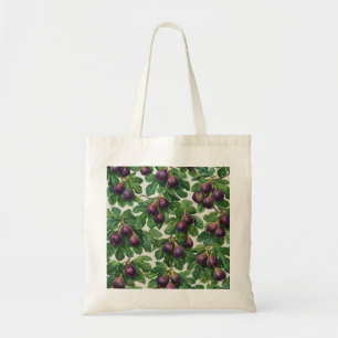 Purple Fig Fruit Botanical Pattern Tote Bag