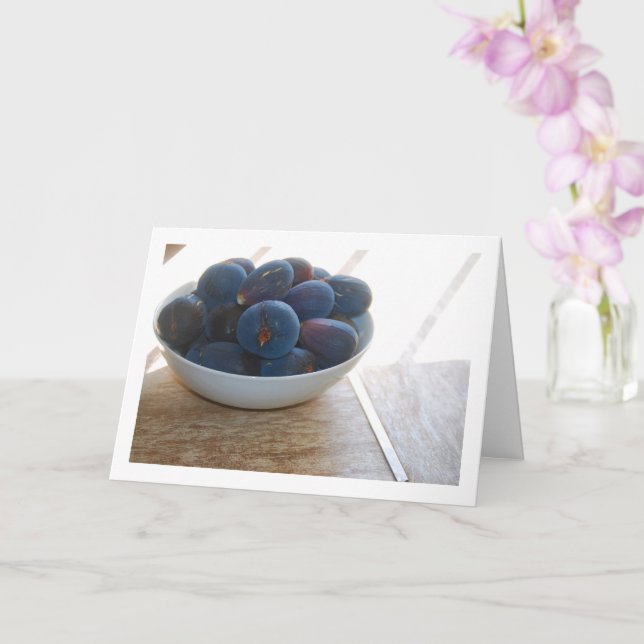 Purple Fig Fruit in Bowl Card (Orchid)