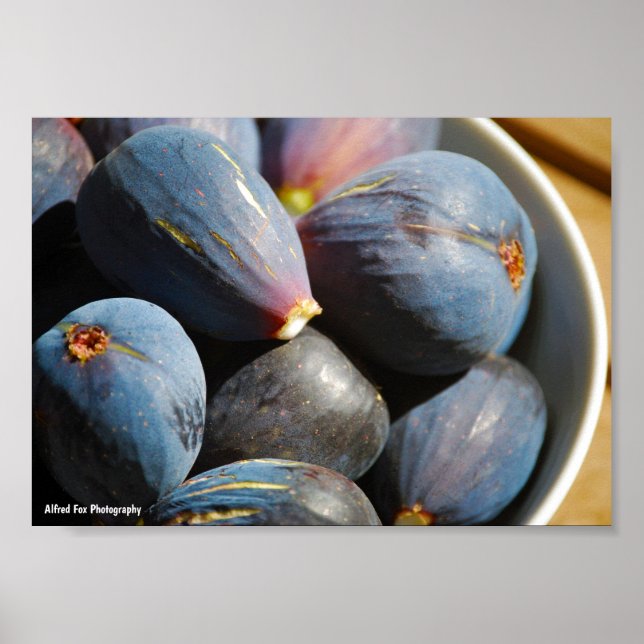 Purple Fig Fruit in Bowl Poster (Front)