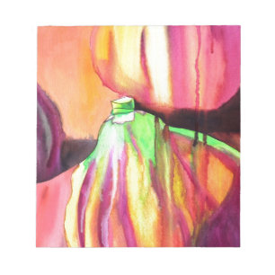 Purple Figs original watercolor art drip painting Notepad