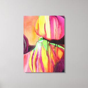 Purple Figs watercolor original art drip painting Canvas Print