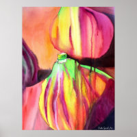 Purple Figs watercolor original art drip painting