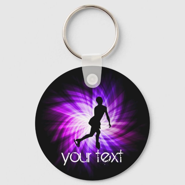 Purple Figure Skating Key Ring (Front)