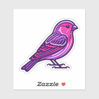 Purple Finch bird Custom-Cut Vinyl Sticker