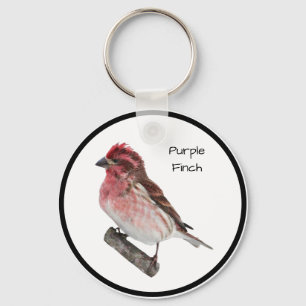 Purple Finch Key Ring