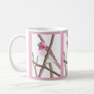 Purple Finch Watercolor Mug