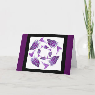 Purple Fish Circling Card
