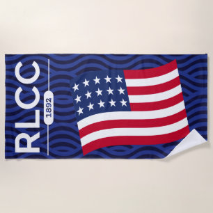Purple Fish - Flag Beach Towel