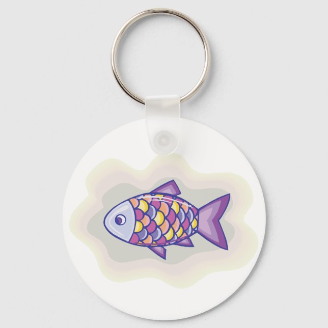 Purple Fish Key Ring (Front)