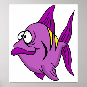 Purple Fish Poster