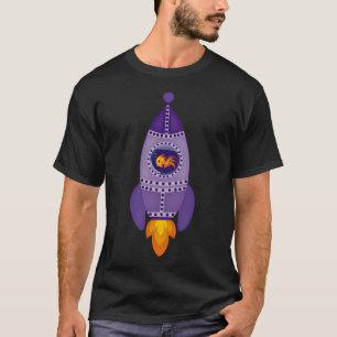Purple Fish the Rocketship T-Shirt
