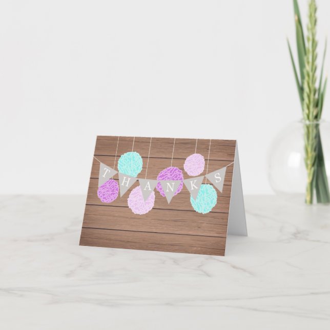 Purple Flags n Fluffs - Thank You Card (Front)