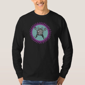 purple flame blue T-Shirt