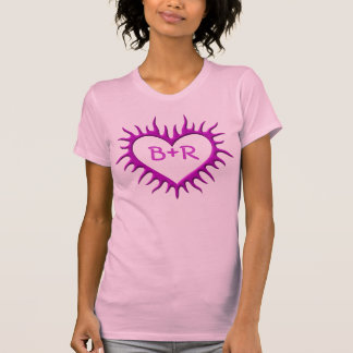 Purple Flame Heart T-Shirt