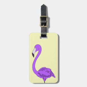 Purple Flamingo Bag Tag