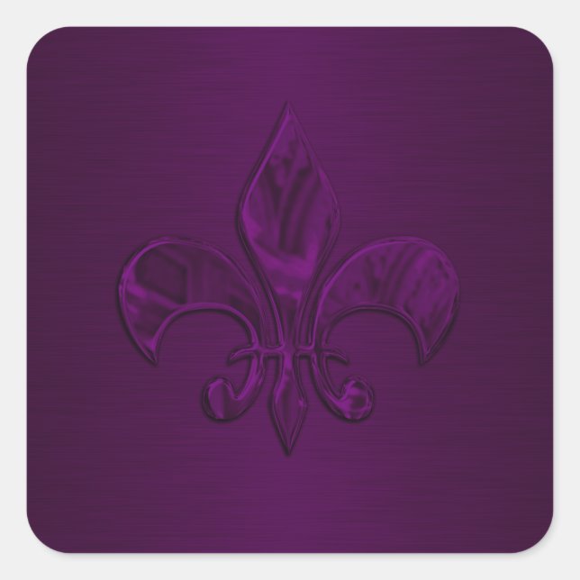 Purple Fleur de Lis Envelope Seal (Front)