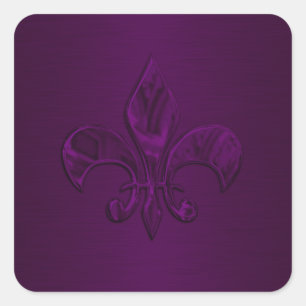 Purple Fleur de Lis Envelope Seal
