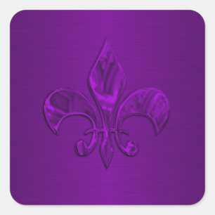 Purple Fleur de Lis Envelope Seal