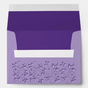 Purple Floral A7 Envelope for 5x7 Sizes