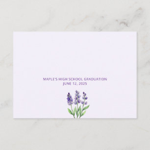 Purple Floral Advice for the Graduate Graduation  Enclosure Card
