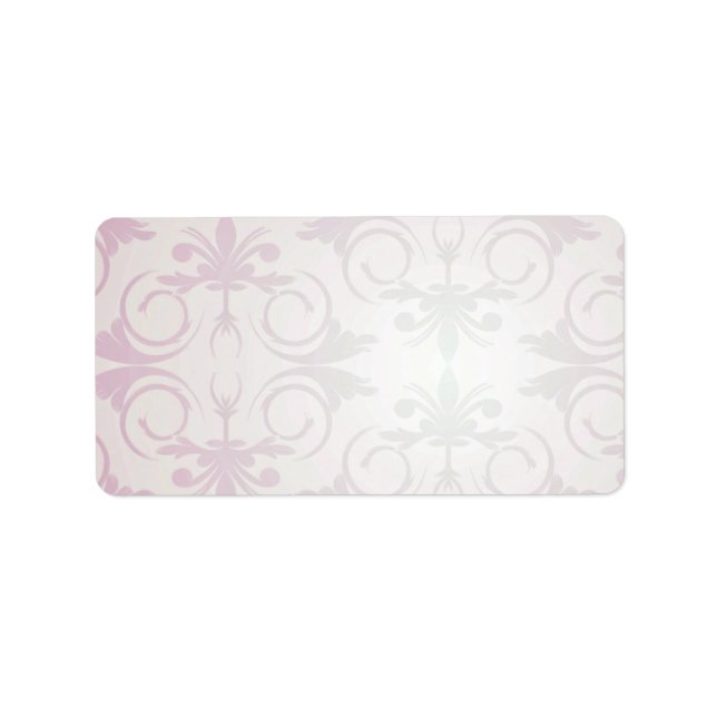 Purple floral and paisley pattern gift label (Front)