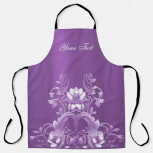 Purple Floral Apron