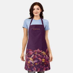 Purple Floral- Apron