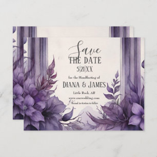 Purple Floral Arch Pagan Handfasting Save The Date