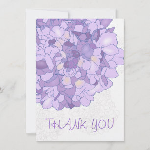 Purple Floral Art Thank You Flat Notes